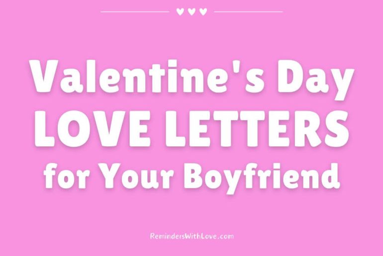 Valentine's Day LOVE LETTERS for Your Boyfriend