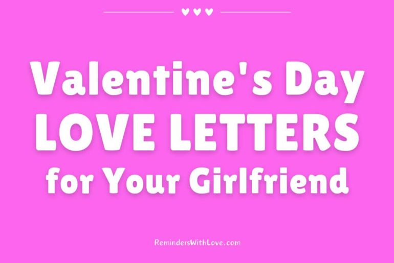 Valentine's Day LOVE LETTERS for Your Girlfriend