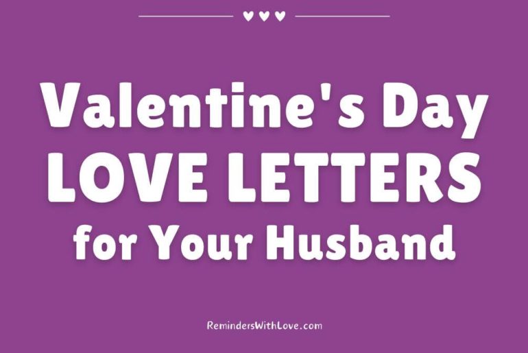 Valentine's Day LOVE LETTERS for Your Husband