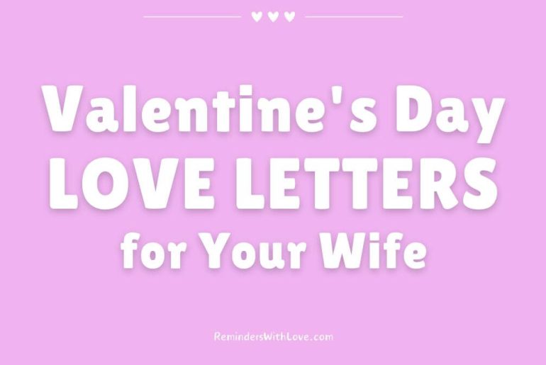 Valentine's Day LOVE LETTERS for Your Wife