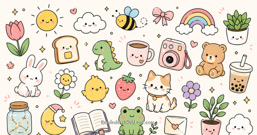 Cute Doodle Ideas for Self-Care, Relaxation, and Creative Joy to Calm Your Mind and Brighten Your Day